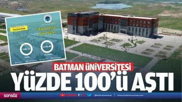 Batman &Uuml;niversitesi y&uuml;zde 100&rsquo;&uuml; aştı
