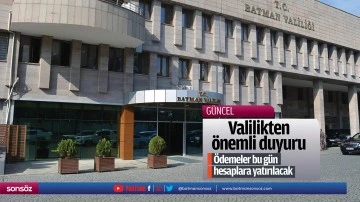 Batman Valiliğinden &ouml;nemli duyuru