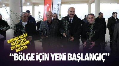 Batman Valisi, 40 &ccedil;ift&ccedil;iye zeytin fidanı dağıttı: &ldquo;B&ouml;lge i&ccedil;in yeni başlangı&ccedil;&hellip;&rdquo;