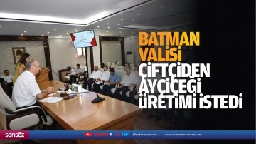 Batman Valisi, &ccedil;ift&ccedil;iden ay&ccedil;i&ccedil;eği &uuml;retimi istedi