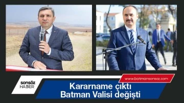 Batman Valisi değişti