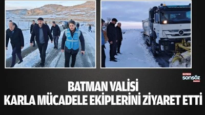 Batman Valisi, karla m&uuml;cadele ekiplerini ziyaret etti