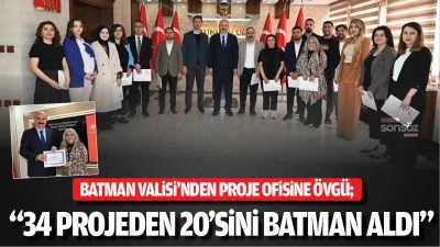 Batman Valisi&rsquo;nden proje ofisine &ouml;vg&uuml;