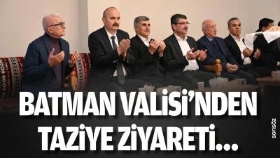 Batman Valisi&rsquo;nden taziye ziyareti&hellip;