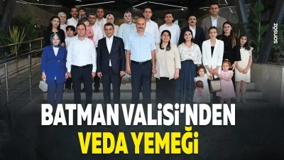 Batman Valisi&rsquo;nden veda yemeği&hellip;