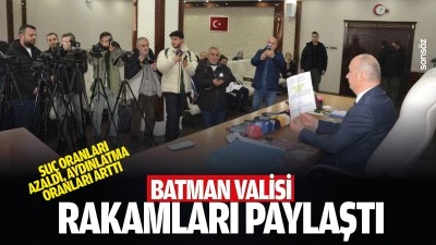Batman Valisi, rakamları paylaştı: Su&ccedil; oranları azaldı, aydınlatma oranları arttı