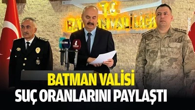Batman Valisi, su&ccedil; oranlarını paylaştı