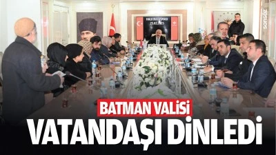 Batman Valisi, vatandaşı dinledi
