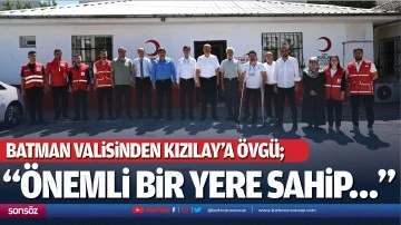 Batman Valisinden Kızılay&rsquo;a &ouml;vg&uuml;