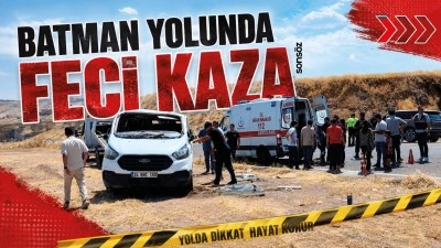Batman yolunda feci kaza