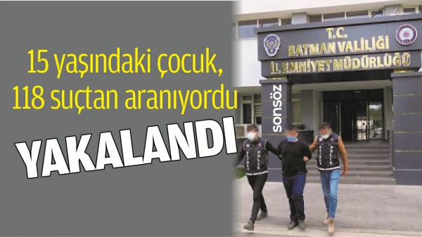 BATMAN'DA 15 YAŞINDAKİ &Ccedil;OCUK, 118 SU&Ccedil;TAN ARANIYORDU!
