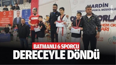 Batmanlı 6 sporcu, dereceyle d&ouml;nd&uuml;