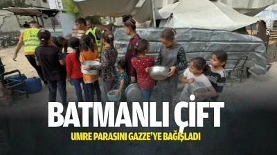 Batmanlı &ccedil;ift, Umre parasını Gazze&rsquo;ye bağışladı