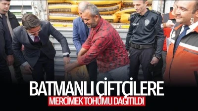 Batmanlı &Ccedil;ift&ccedil;ilere mercimek tohumu dağıtıldı