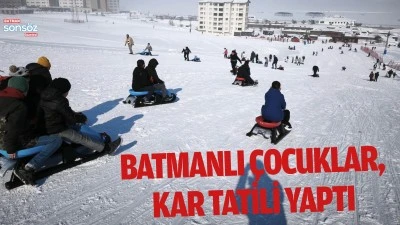 Batmanlı &Ccedil;ocuklar, kar tatili yaptı