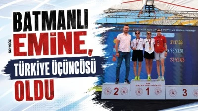Batmanlı Emine, T&uuml;rkiye &Uuml;&ccedil;&uuml;nc&uuml;s&uuml; oldu