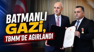 Batmanlı gazi, TBMM&rsquo;de ağırlandı