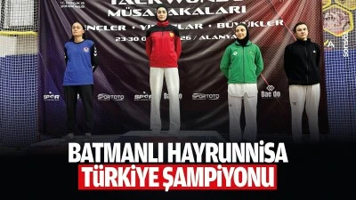 Batmanlı Hayrunnisa, T&uuml;rkiye Şampiyonu