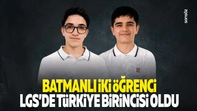 Batmanlı iki &ouml;ğrenci LGS'de T&uuml;rkiye birincisi oldu