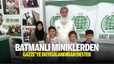 Batmanlı miniklerden Gazze&rsquo;ye duygulandıran destek