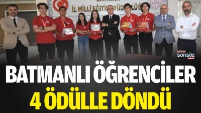 Batmanlı &Ouml;ğrenciler, 4 &ouml;d&uuml;lle d&ouml;nd&uuml;
