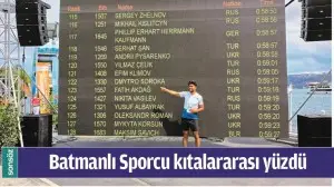 Batmanlı Sporcu kıtalararası y&uuml;zd&uuml;