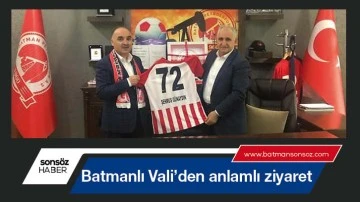 Batmanlı Vali&rsquo;den anlamlı ziyaret