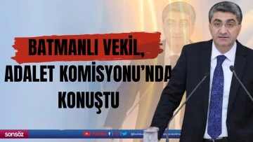 Batmanlı Vekil, Adalet Komisyonu&rsquo;nda konuştu