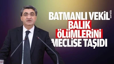 Batmanlı Vekil, balık &ouml;l&uuml;mlerini meclise taşıdı