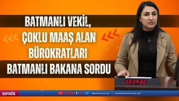 Batmanlı Vekil, &ccedil;oklu maaş alan b&uuml;rokratları Batmanlı Bakana sordu