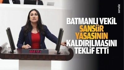 Batmanlı Vekil, sans&uuml;r yasasının kaldırılmasını teklif etti
