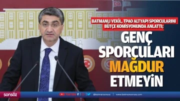 Batmanlı Vekil, TPAO altyapı sporcularını b&uuml;t&ccedil;e komisyonunda anlattı