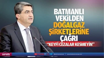 Batmanlı Vekilden doğalgaz şirketlerine &ccedil;ağrı; &ldquo;Keyfi cezalar kesmeyin&rdquo;