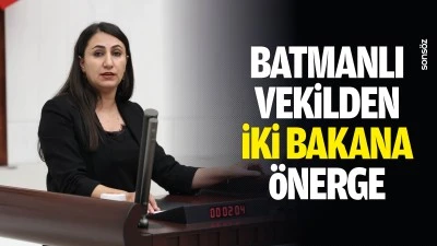 Batmanlı Vekilden iki bakana &ouml;nerge