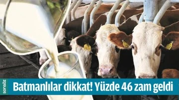 BATMANLILAR DİKKAT! Y&Uuml;ZDE 46 ZAM GELDİ