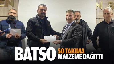 BATSO, 50 takıma malzeme dağıttı