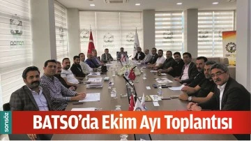 BATSO&rsquo;da Ekim Ayı Toplantısı