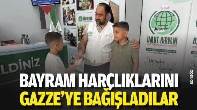 Bayram har&ccedil;lıklarını Gazze&rsquo;ye bağışladılar