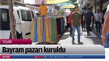 Bayram pazarı kuruldu