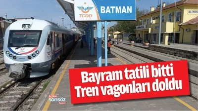 Bayram tatili bitti tren vagonları doldu