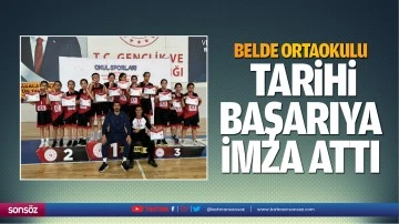 Belde Ortaokulu, tarihi başarıya imza attı