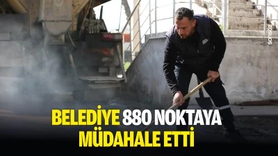 Belediye 880 noktaya m&uuml;dahale etti