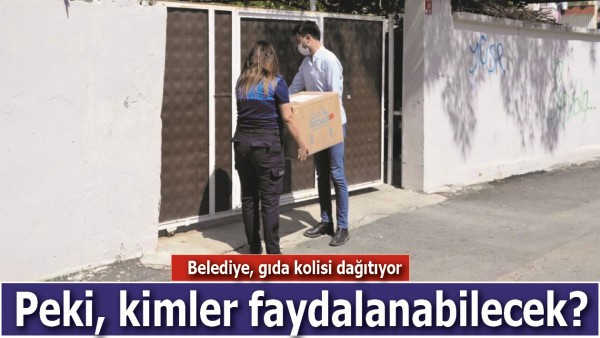 BELEDİYE, GIDA KOLİSİ DAĞITIYOR