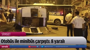 Otob&uuml;s ile minib&uuml;s &ccedil;arpıştı: 8 Yaralı