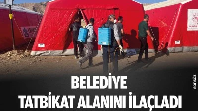 Belediye, tatbikat alanını ila&ccedil;ladı