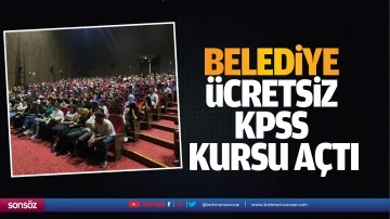 Belediye &uuml;cretsiz KPSS kursu a&ccedil;tı