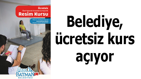 Belediye, &uuml;cretsiz kurs a&ccedil;ıyor