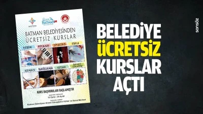 Belediye, &uuml;cretsiz kurslar a&ccedil;tı