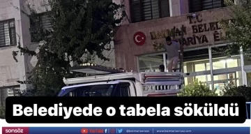 Belediyede o tabela s&ouml;k&uuml;ld&uuml;