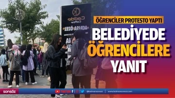 Belediyede &ouml;ğrencilere yanıt